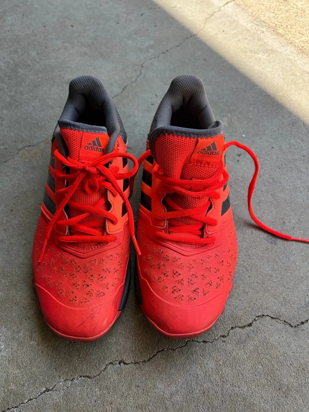 adidas Red and Black Men's Size turf shoes